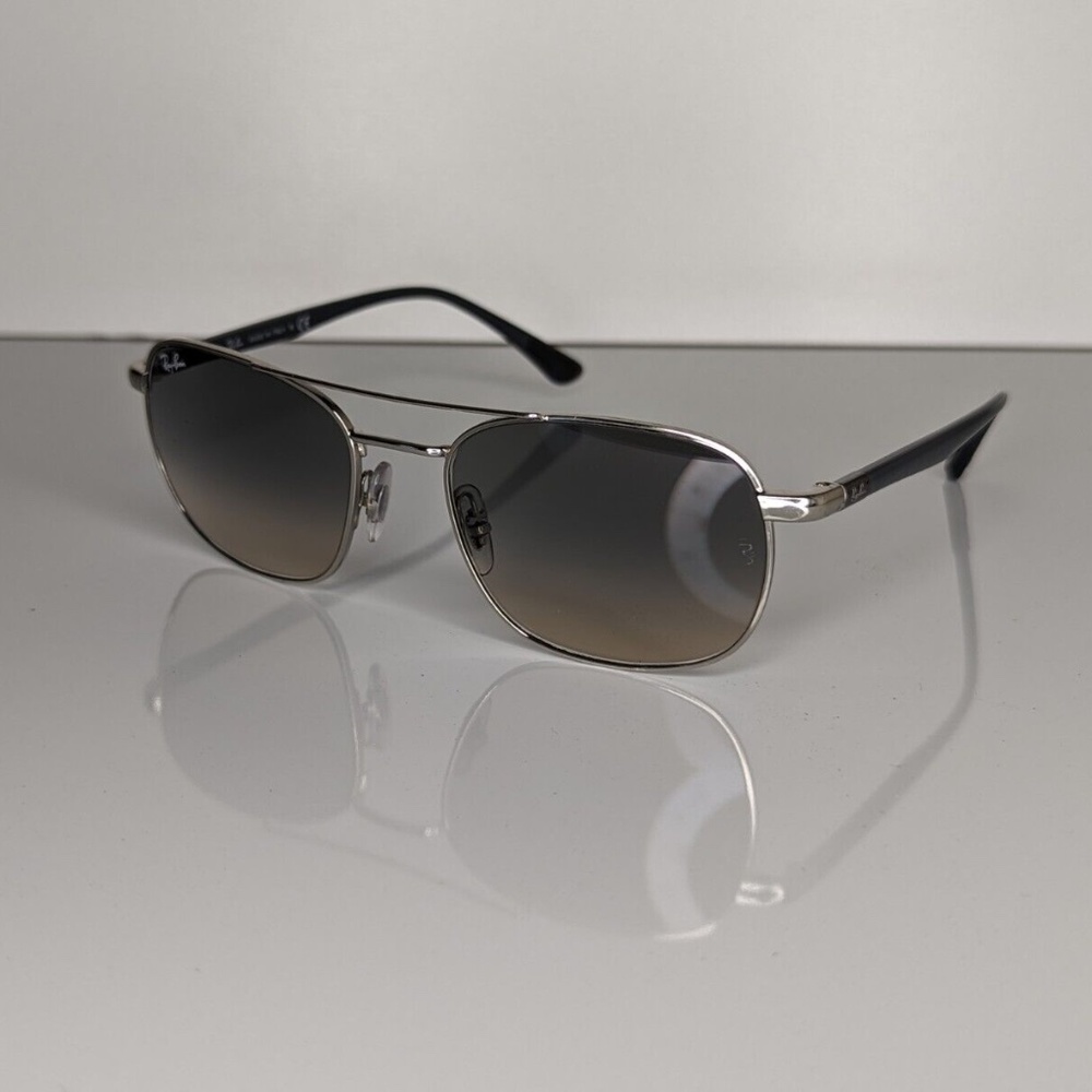 Ray-Ban Chromance Square Aviator Unisex Silver Grey Sunglasses RB3670 54[]19